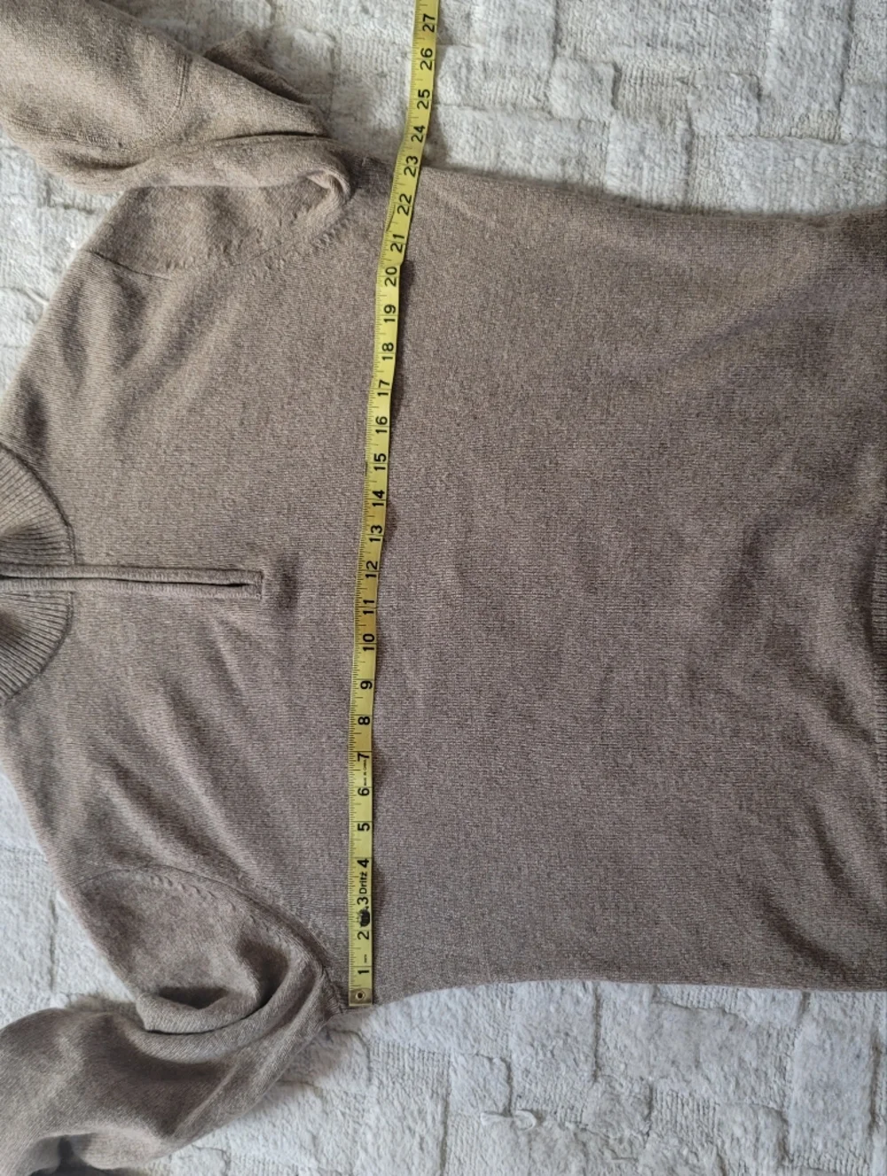 BANANA REPUBLIC Quarter Zip Pullover Sweater Tan Beige Casual Knit Men's Size L